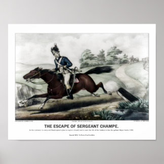 Currier and Ives - The Escape of Sgt Champe Poster