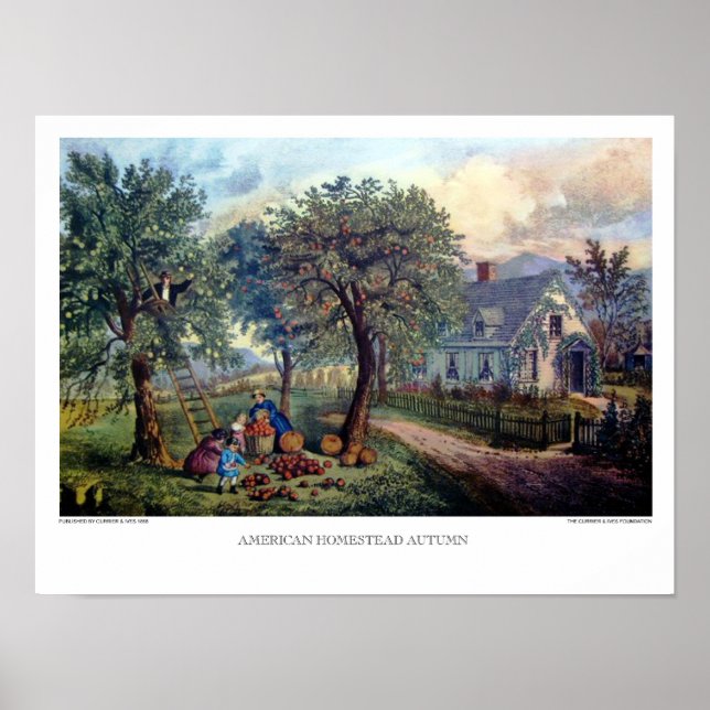 Currier & Ives: American Homestead Autumn Poster (Front)