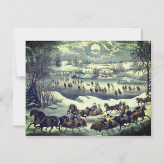 Currier & Ives' Central Park in Winter Postcard