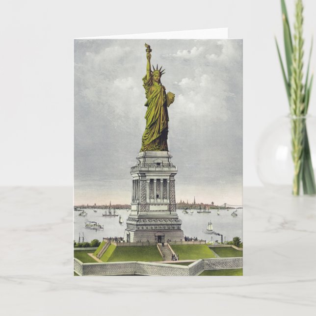 Currier & Ives - Greeting Card - Statue of Liberty (Front)