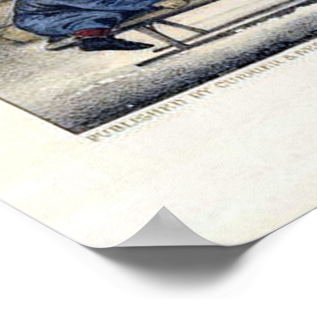 Currier & Ives Lithograph: A Ride To School Poster (Corner)