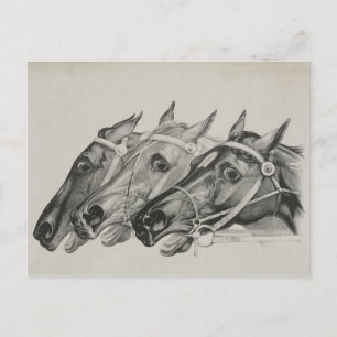 currier & ives  --The Leaders postcard