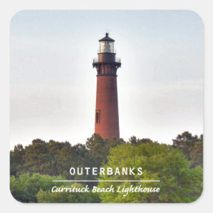 Currituck Beach Light. Square Sticker