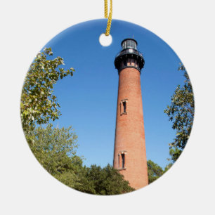 Currituck Beach Lighthouse Ceramic Tree Decoration