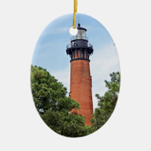 Currituck Lighthouse Ceramic Tree Decoration