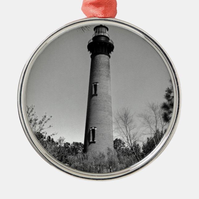 Currituck Lighthouse Metal Tree Decoration (Front)