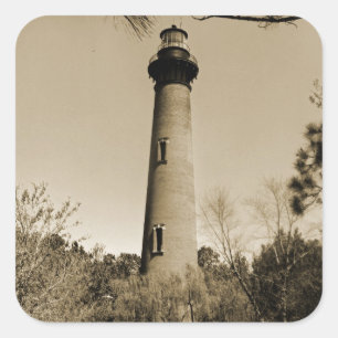 Currituck Lighthouse Square Sticker