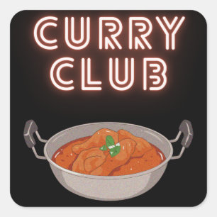 Curry Club  Square Sticker