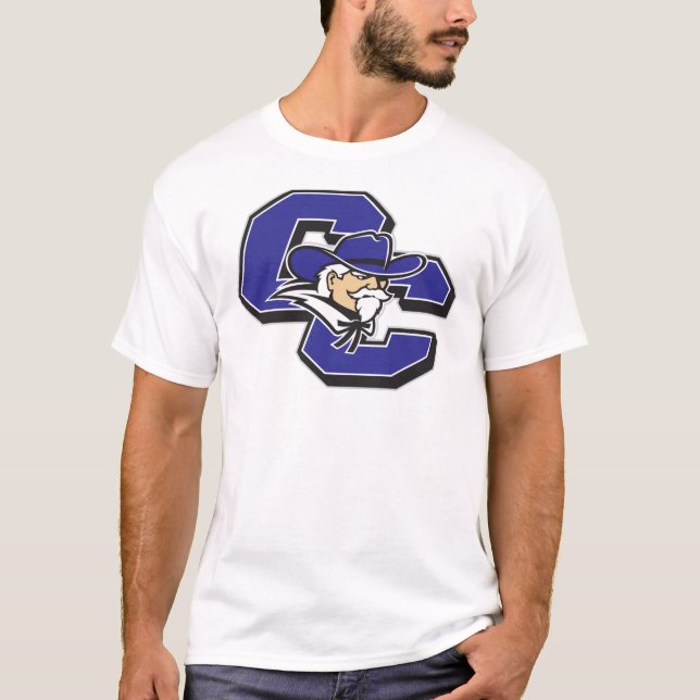 Curry College Colonels Sticker T-Shirt (Front)