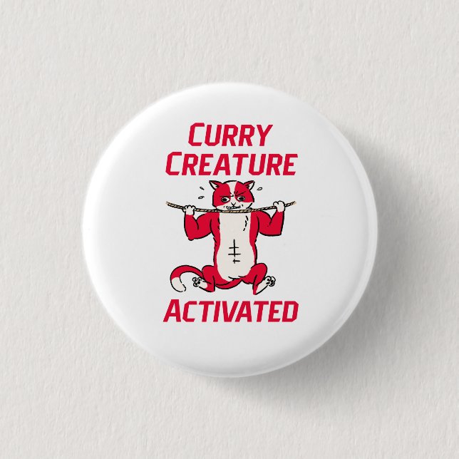 Curry Creature Activated Curry Lover 3 Cm Round Badge (Front)