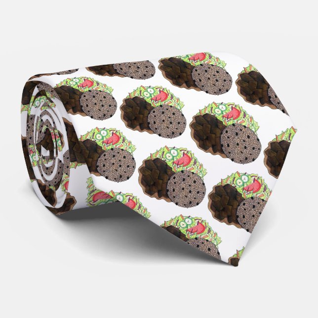 Curry Goat Rice and Peas Jamaican Caribbean Food Tie (Rolled)