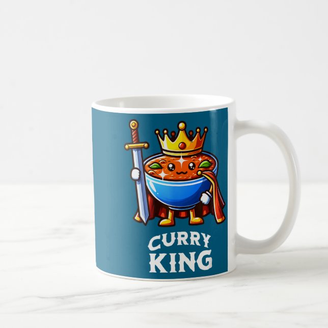 Curry King Funny Quote Curry Indian Food Lover  Coffee Mug (Right)