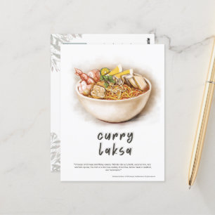 Curry Laksa Malaysia Postcard
