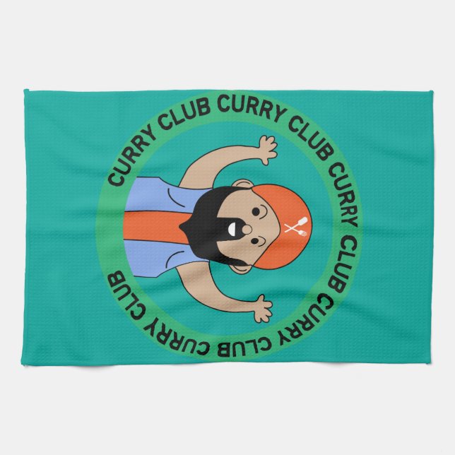 Curry Lover | Indian Cousin | Corry Cook | Foodies Tea Towel (Horizontal)