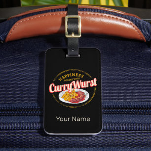 Currywurst Retro Sausage Vintage French Fries Luggage Tag