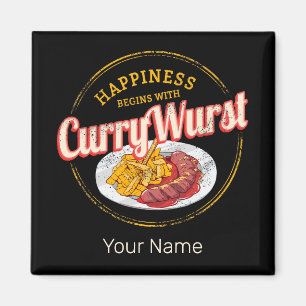 Currywurst Retro Sausage Vintage French Fries Magnet