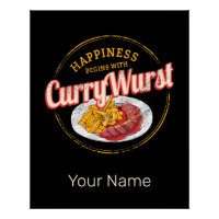 Currywurst Retro Sausage Vintage French Fries