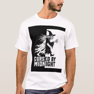 Cursed By Midnight Witch Halloween T-Shirt