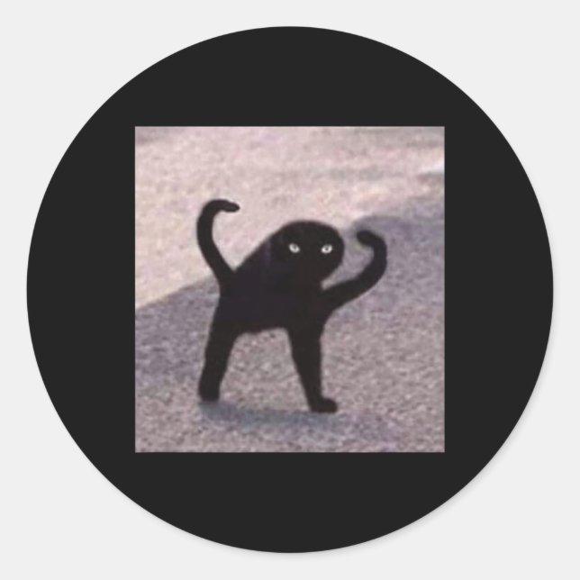 Cursed Cat Memes Cursed Cat Angry As Meme  Classic Round Sticker (Front)