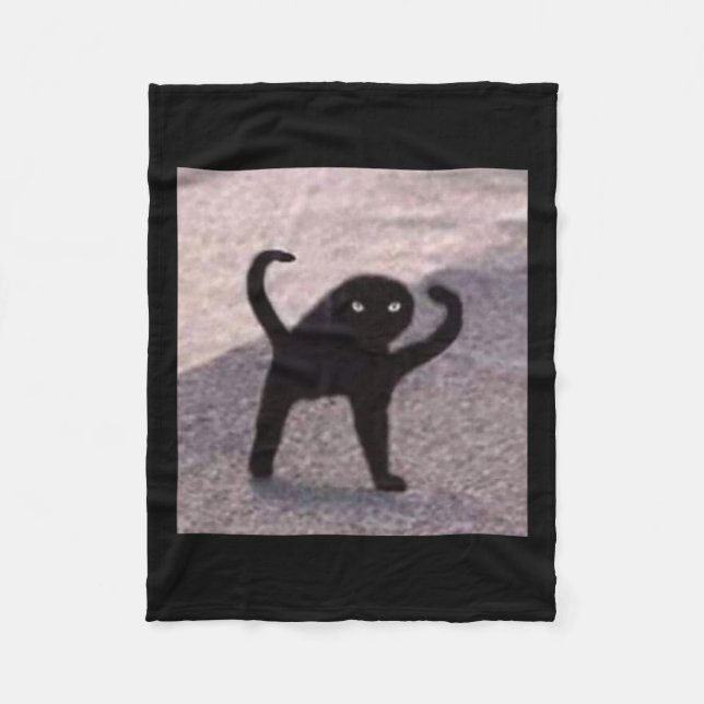 Cursed Cat Memes Cursed Cat Angry As Meme  Fleece Blanket (Front)