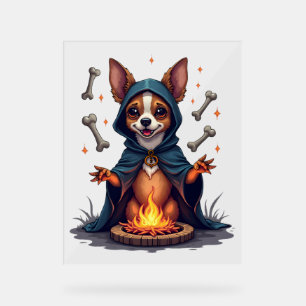 Cursed Chihuahua Ritual Dog Acrylic Sign