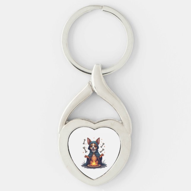 Cursed Chihuahua Ritual Dog Key Ring (Front)