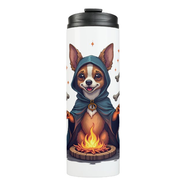Cursed Chihuahua Ritual Dog Thermal Tumbler (Front)