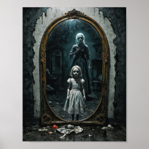 Cursed child in a demoniac mirror poster
