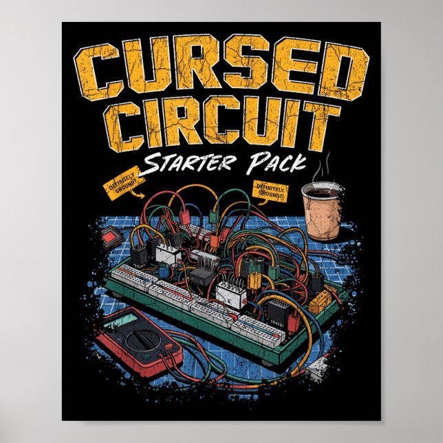Cursed Circuit Starter Pack Funny Electronics Hall Poster (Front)