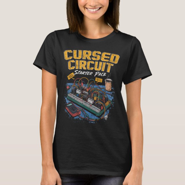 Cursed Circuit Starter Pack Funny Electronics Hall T-Shirt (Front)