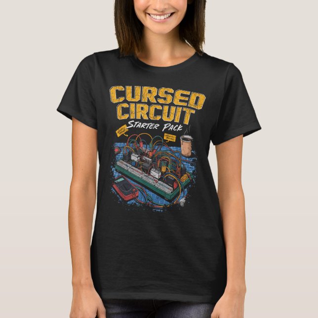 Cursed Circuit Starter Pack Funny Electronics Hall T-Shirt (Front)