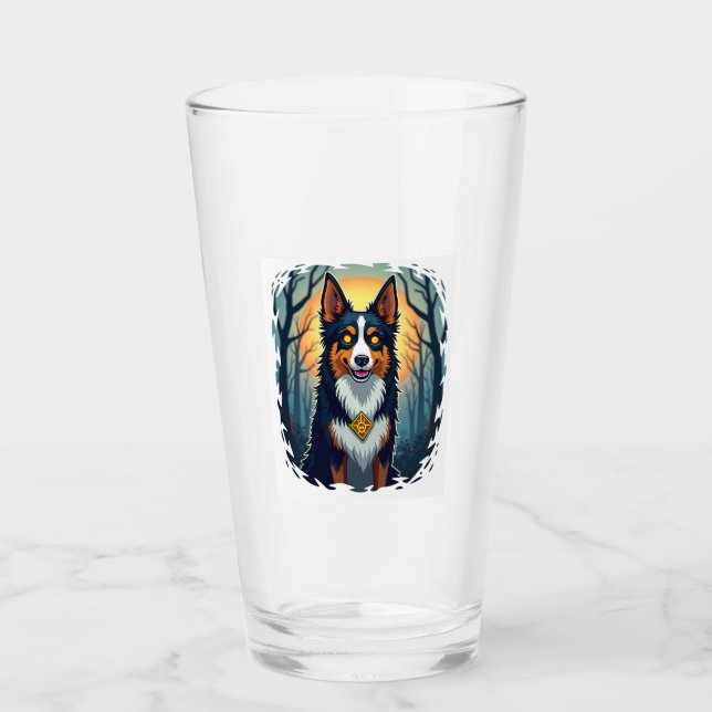 Cursed Collie Crawl Glass (Front)