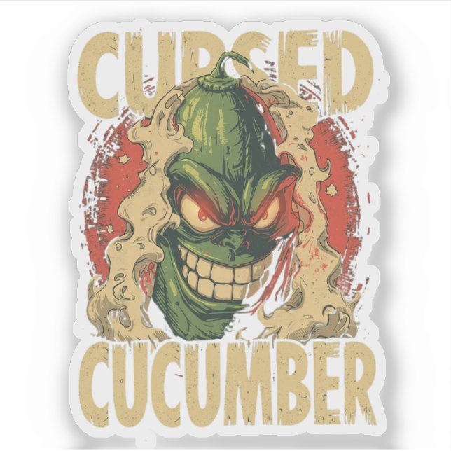 Cursed Cucumber Funny Halloween Cucumber Pun  (Front)