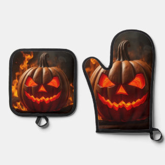 Cursed Jack-O-Lantern Hellfire Oven Mitt Set