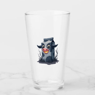 Cursed Milk Carton Cow Glass