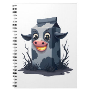 Cursed Milk Carton Cow Notebook