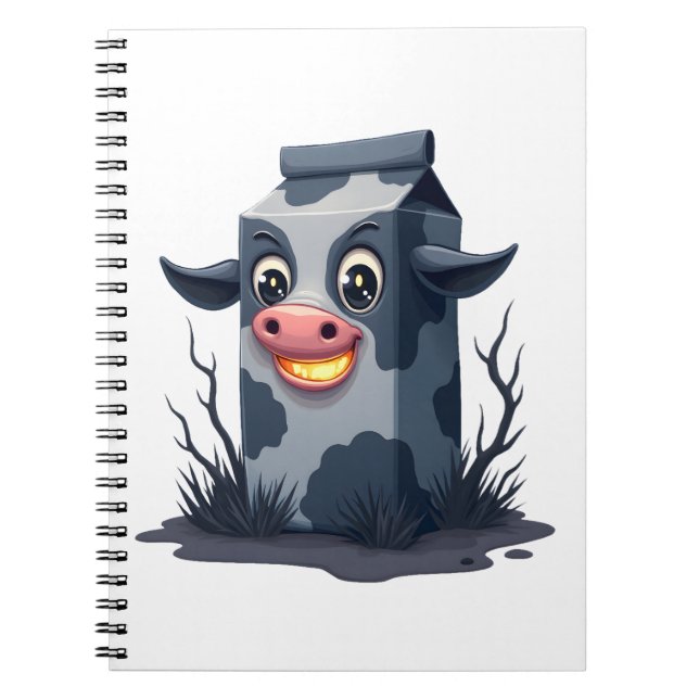 Cursed Milk Carton Cow Notebook (Front)