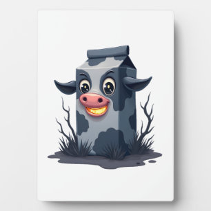 Cursed Milk Carton Cow Plaque