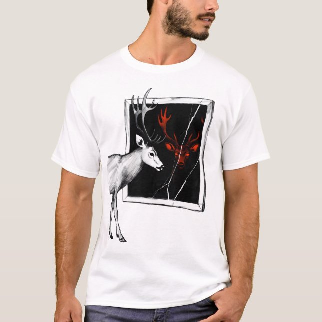 Cursed Mirror Deer T-Shirt (Front)