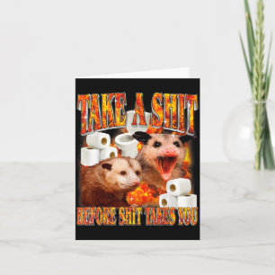 Cursed opossum inappropriate sarcastic humor card