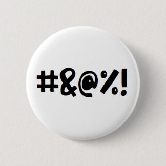 curses 6 cm round badge