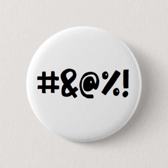 curses 6 cm round badge (Front)