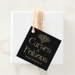 Curses and Poisons Personalised Favour Tags