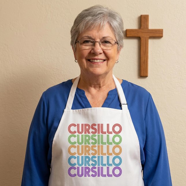 Cursillo Colourful Stacked Rainbow DeColores Apron (Creator Uploaded)