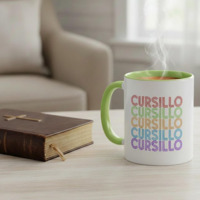 Cursillo Colourful Stacked Rainbow DeColores Mug (Creator Uploaded)