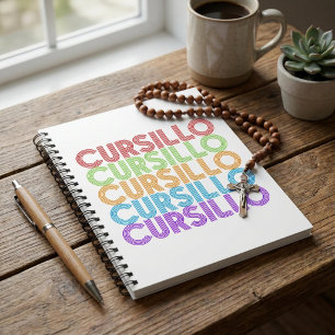 Cursillo Colourful Stacked Rainbow DeColores Notebook