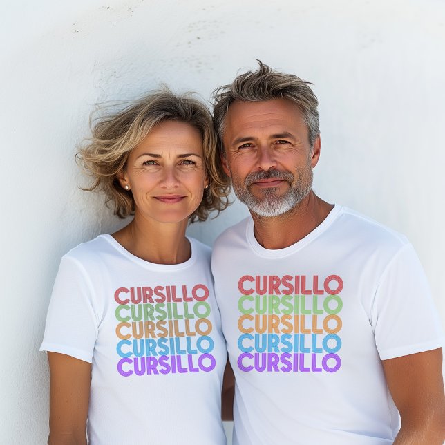 Cursillo Colourful Stacked Rainbow DeColores T-Shirt (Creator Uploaded)