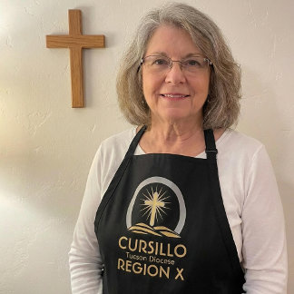 Cursillo Radiant Cross on Hill Diocese & Region Apron