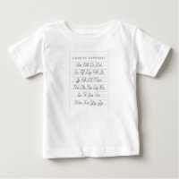 Cursive Alphabet T Shirt