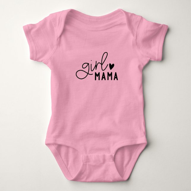 Cursive Heart Mama Pride  Baby Bodysuit (Front)